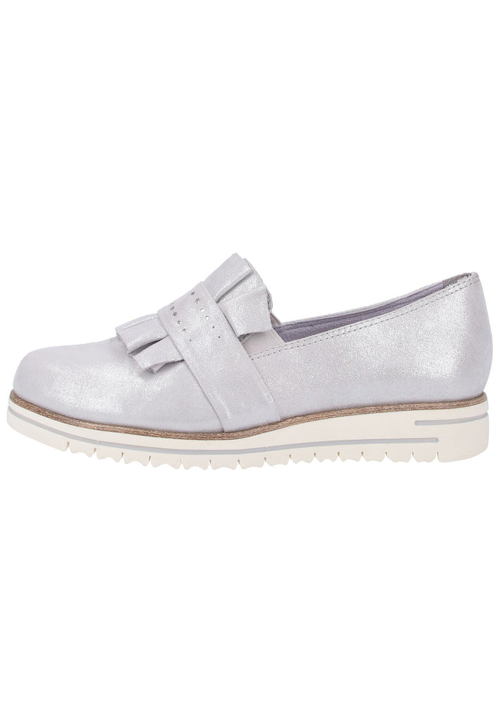Tamaris Slipper Leder Silber - surf4shoes