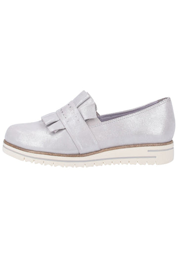 Tamaris Slipper Leder Silber - surf4shoes