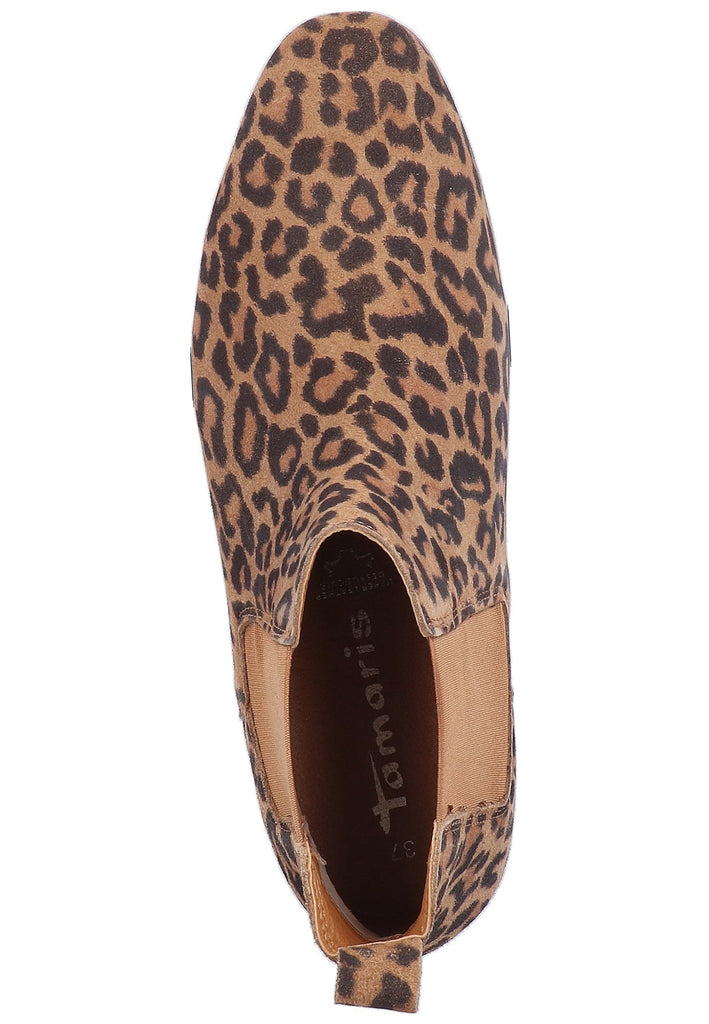 Tamaris Stiefelette Leder Leopard - surf4shoes