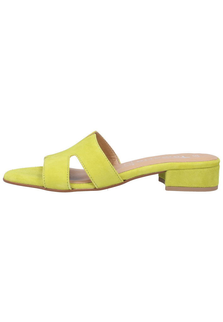 Tamaris Pantoletten Veloursleder Grün - surf4shoes