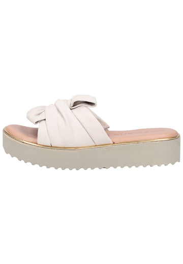 Tamaris Pantoletten Leder Elfenbein - surf4shoes