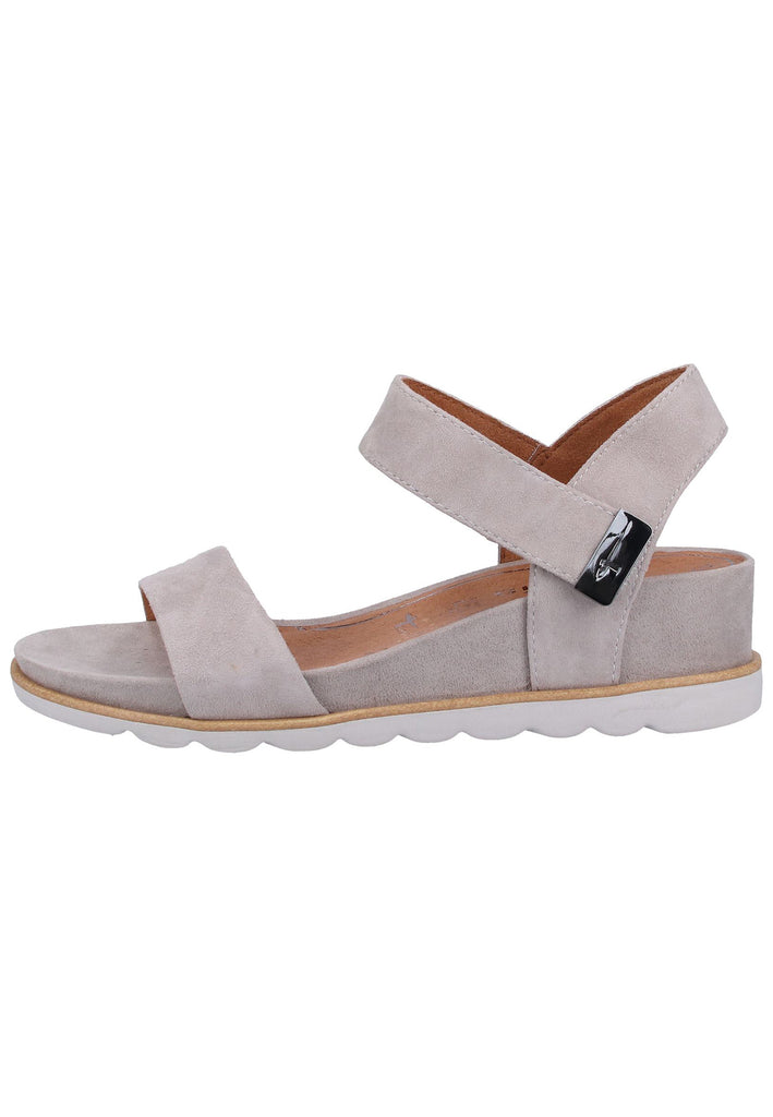 Tamaris Sandalen Veloursleder Hellgrau - surf4shoes