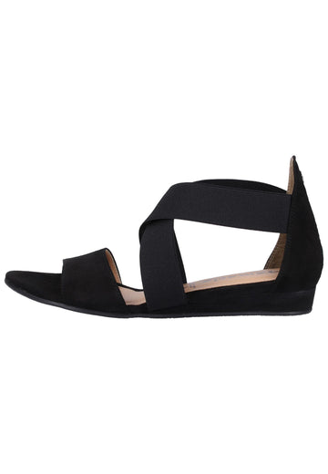 Tamaris Sandalen Veloursleder/Textil Schwarz - surf4shoes