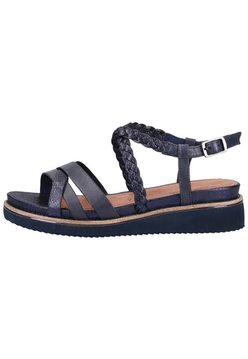 Tamaris Sandalen Leder/Textil Navy - surf4shoes