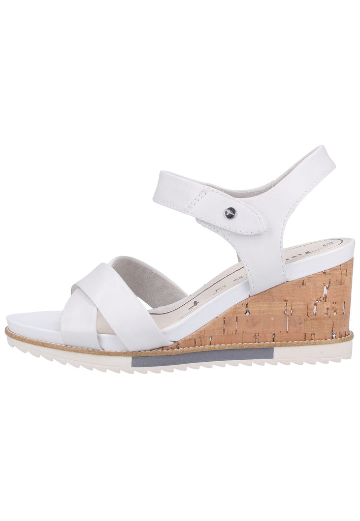 Tamaris Sandalen Veloursleder Weiß - surf4shoes