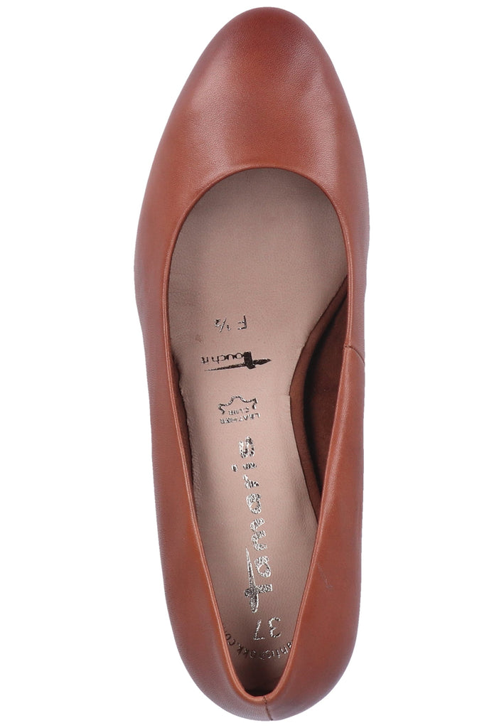 Tamaris Pumps Leder Cognac - surf4shoes