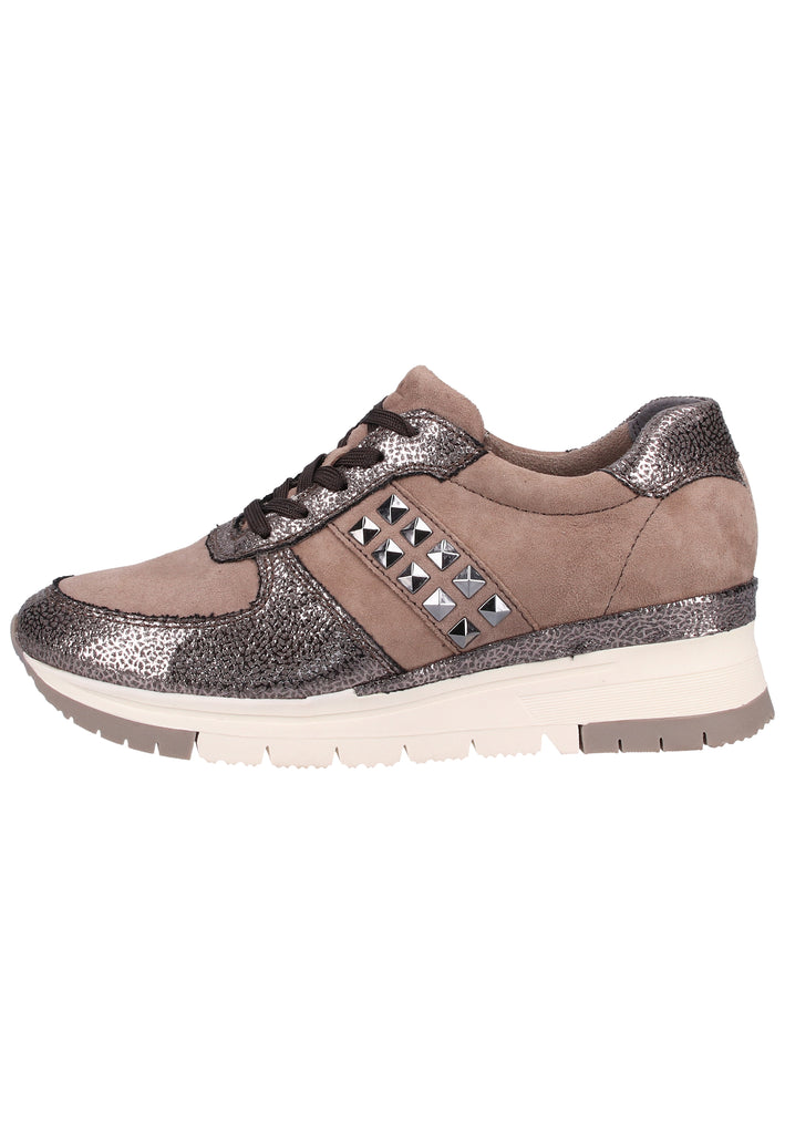 Tamaris Sneaker Leder/Textil Taupe - surf4shoes