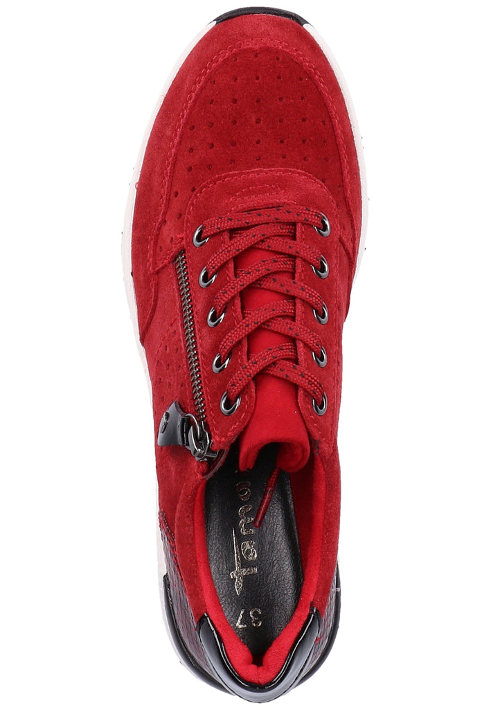 Tamaris Sneaker Leder/Textil Rot - surf4shoes