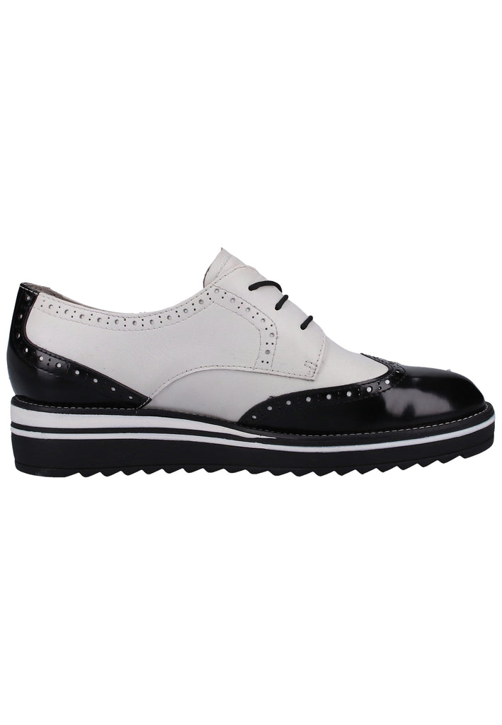 Tamaris Halbschuhe Leder/Synthetik Weiß/Schwarz - surf4shoes