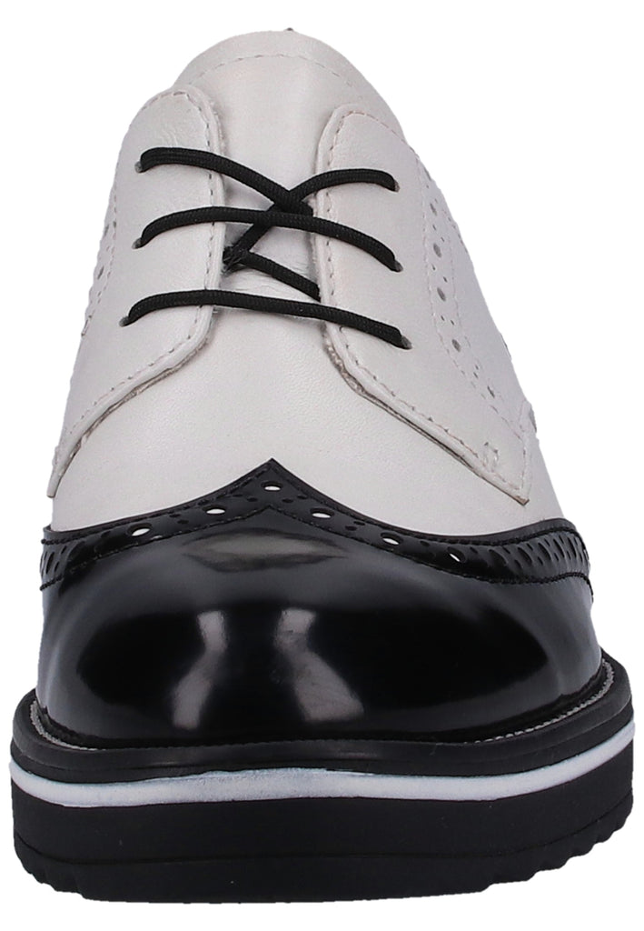 Tamaris Halbschuhe Leder/Synthetik Weiß/Schwarz - surf4shoes