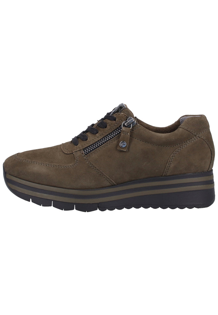 Tamaris Sneaker Veloursleder/Textil Olive - surf4shoes
