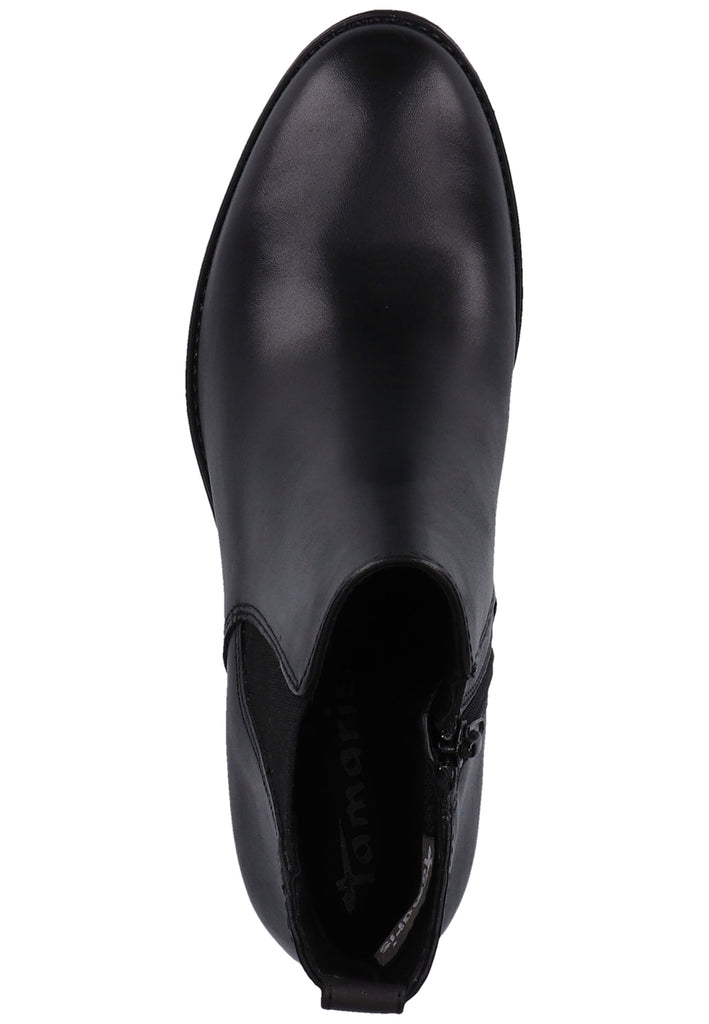 Tamaris Stiefelette Leder Schwarz - surf4shoes