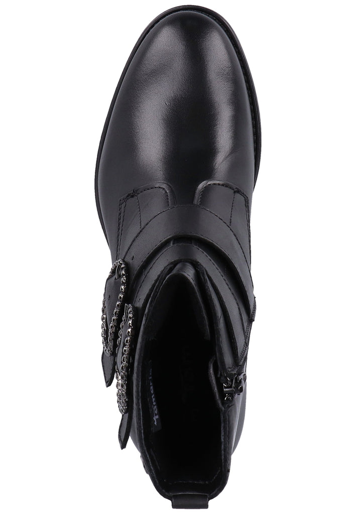 Tamaris Stiefelette Leder Schwarz - surf4shoes