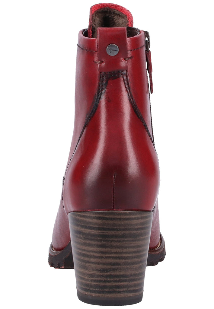 Tamaris Stiefelette Leder Rot - surf4shoes