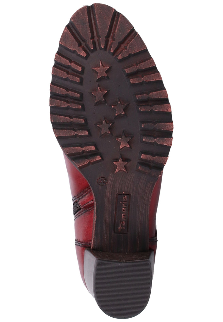 Tamaris Stiefelette Leder Rot - surf4shoes