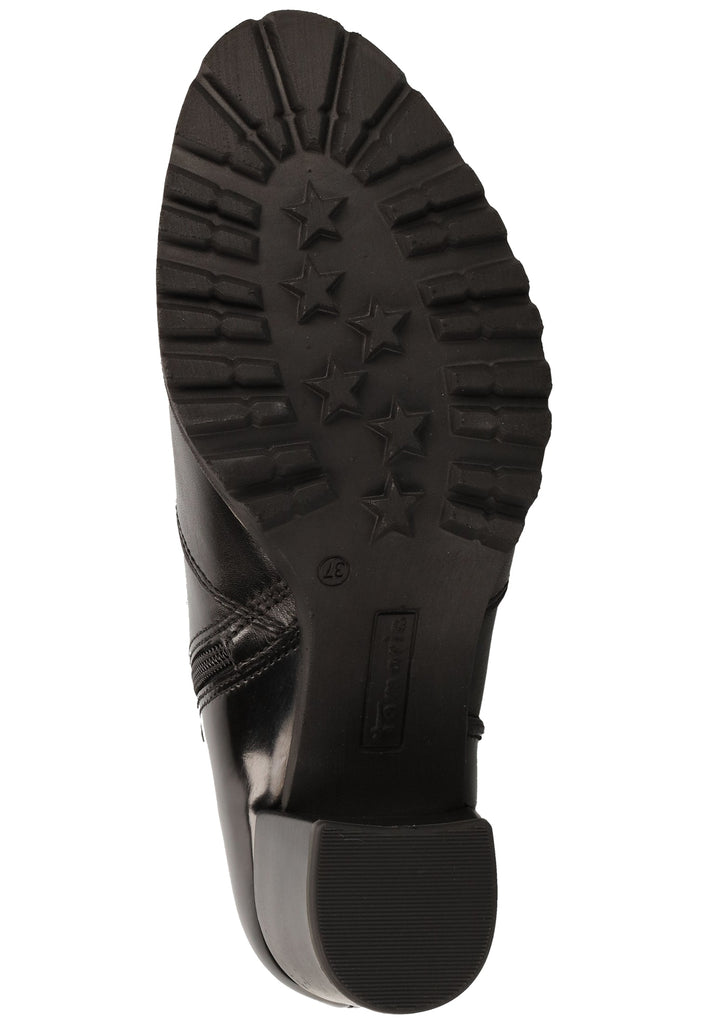 Tamaris Stiefelette Leder/Synthetik Schwarz Warmfutter - surf4shoes