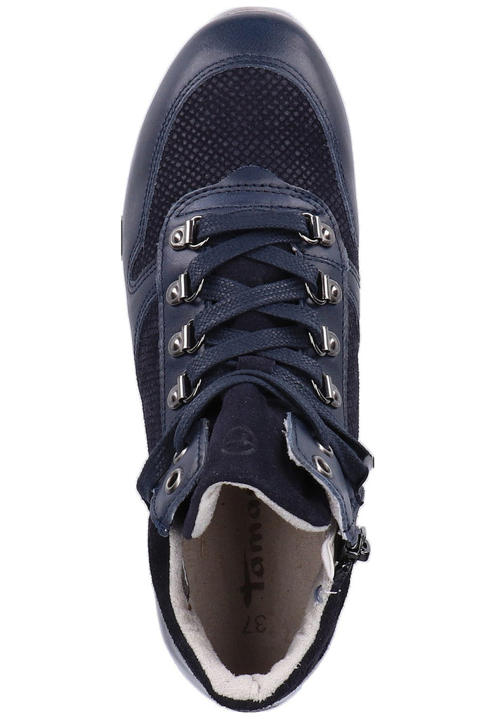 Tamaris Stiefelette Leder Navy - surf4shoes