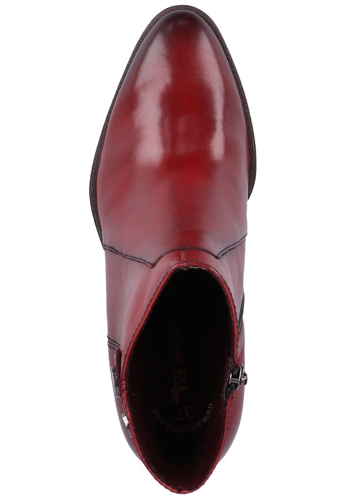 Tamaris Stiefelette Leder Rot - surf4shoes