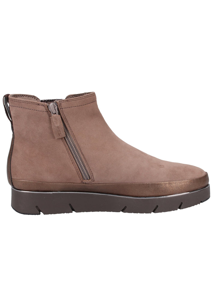 Tamaris Stiefelette Veloursleder/Textil Taupe Warmfutter - surf4shoes