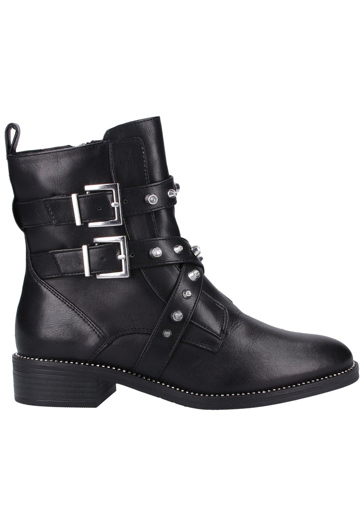 Tamaris Stiefelette Leder/Synthetik Schwarz/Schwarz - surf4shoes