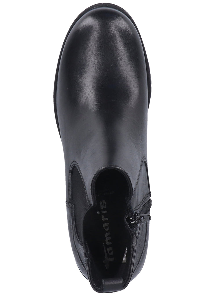 Tamaris Stiefelette Leder Schwarz - surf4shoes