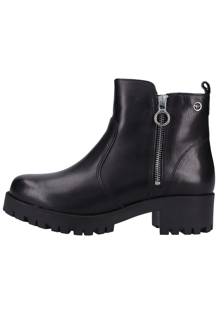 Tamaris Stiefelette Leder Schwarz - surf4shoes