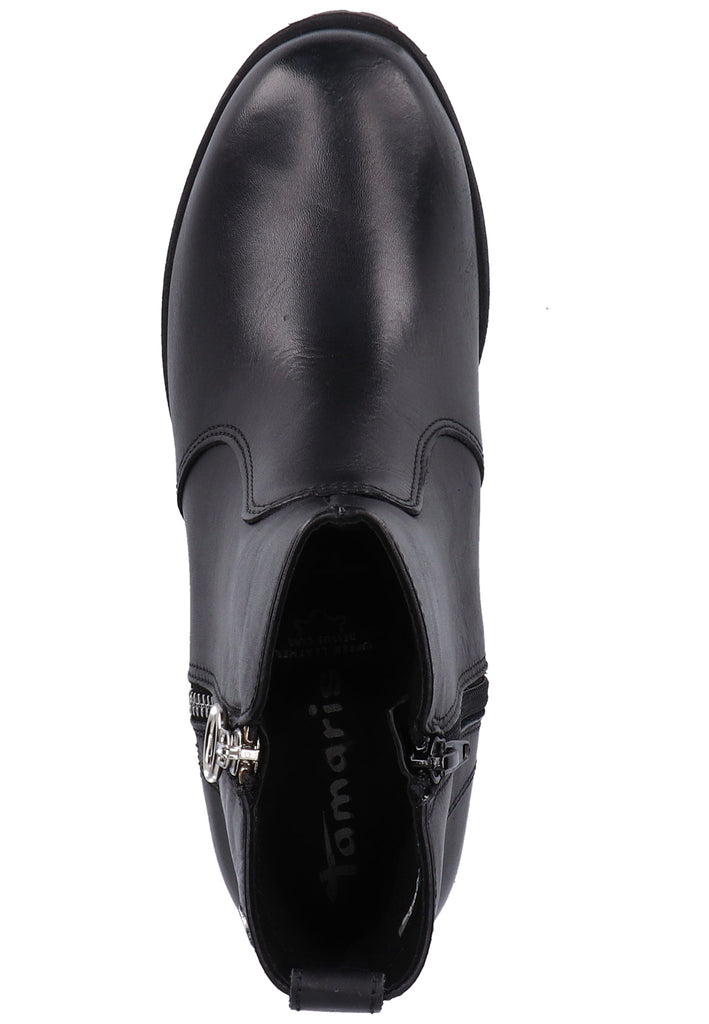 Tamaris Stiefelette Leder Schwarz - surf4shoes