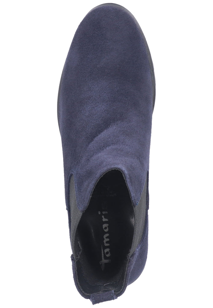 Tamaris Stiefelette Veloursleder Navy - surf4shoes