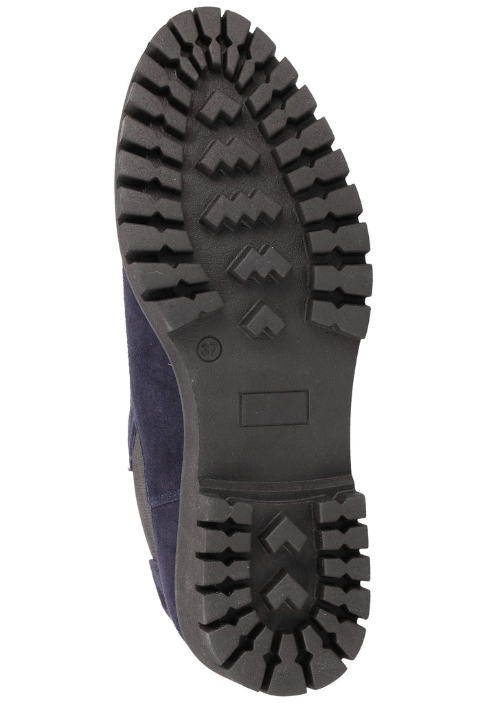 Tamaris Stiefelette Veloursleder Navy - surf4shoes