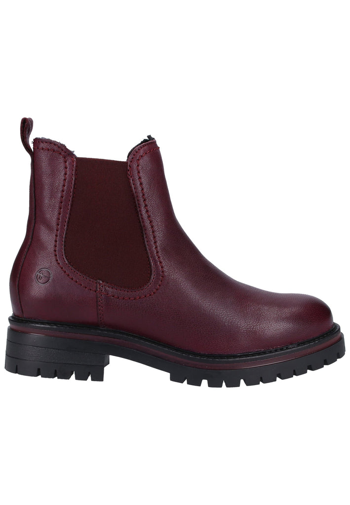 Tamaris Stiefelette Leder Bordeaux Warmfutter - surf4shoes