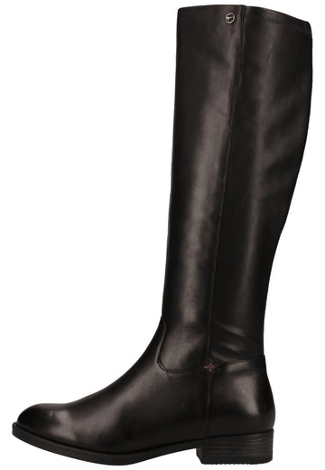 Tamaris Stiefel Leder/Textil Schwarz - surf4shoes