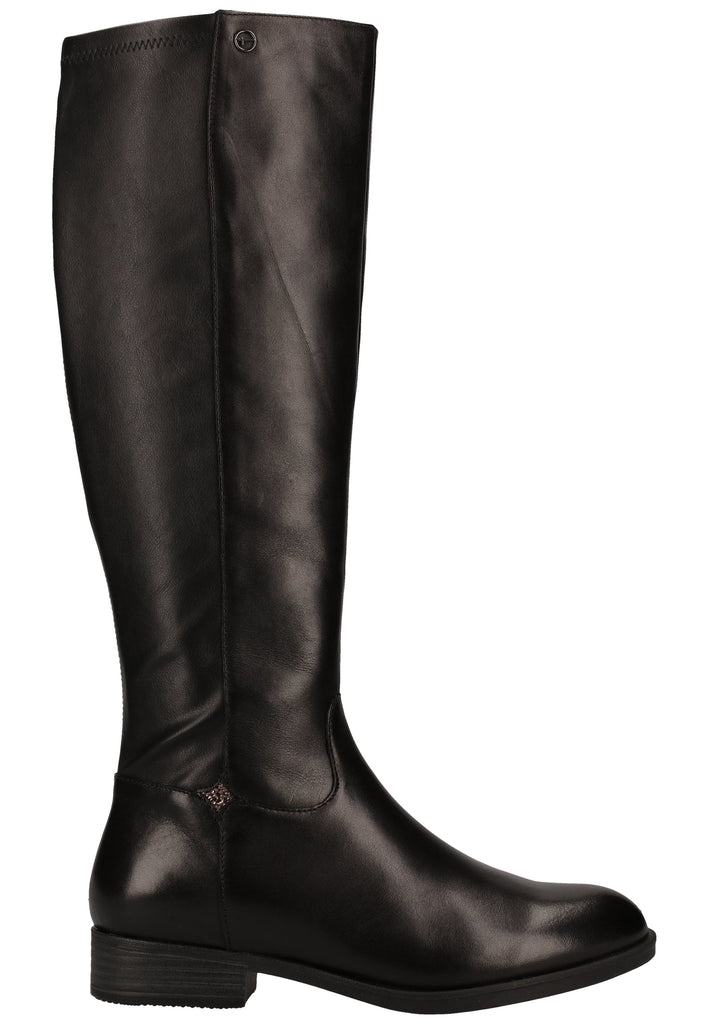 Tamaris Stiefel Leder/Textil Schwarz - surf4shoes