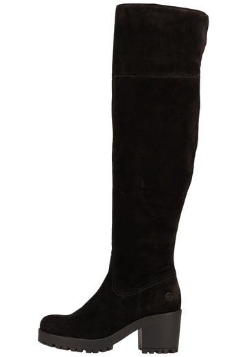 Tamaris Stiefel Veloursleder Schwarz - surf4shoes