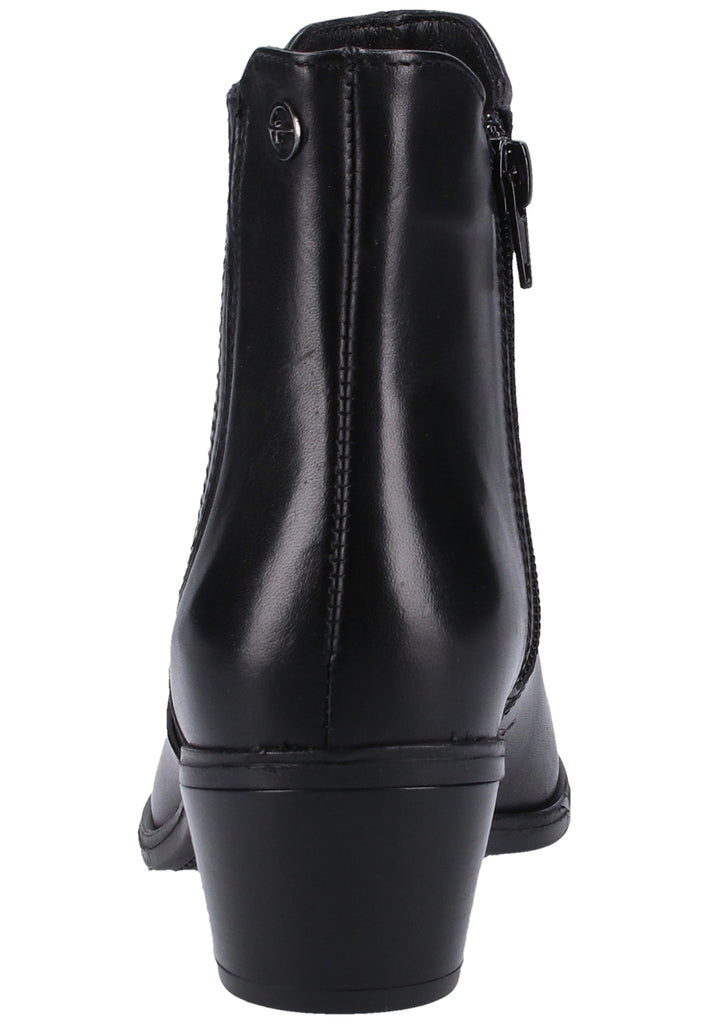 Tamaris Stiefelette Leder Schwarz - surf4shoes