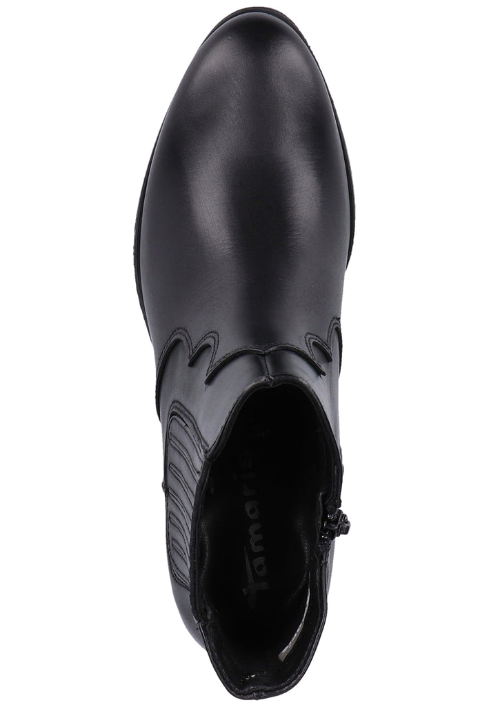 Tamaris Stiefelette Leder Schwarz - surf4shoes