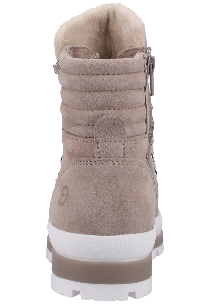 Tamaris Stiefelette Veloursleder Hellgrau - surf4shoes