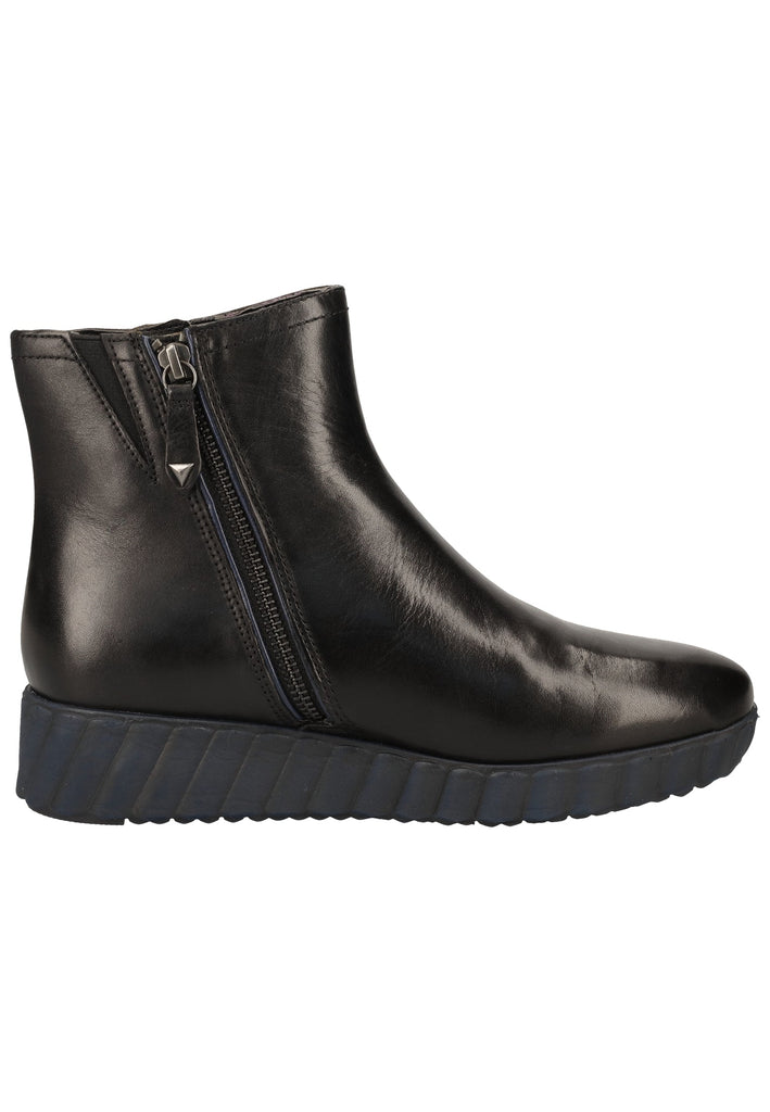 Tamaris Stiefelette Leder Schwarz/Blau Warmfutter - surf4shoes