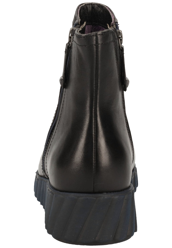 Tamaris Stiefelette Leder Schwarz/Blau Warmfutter - surf4shoes
