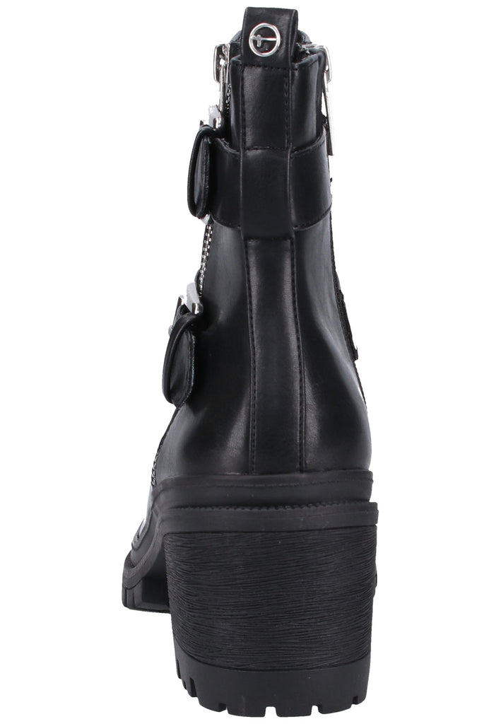 Tamaris Stiefelette Leder/Synthetik Schwarz - surf4shoes