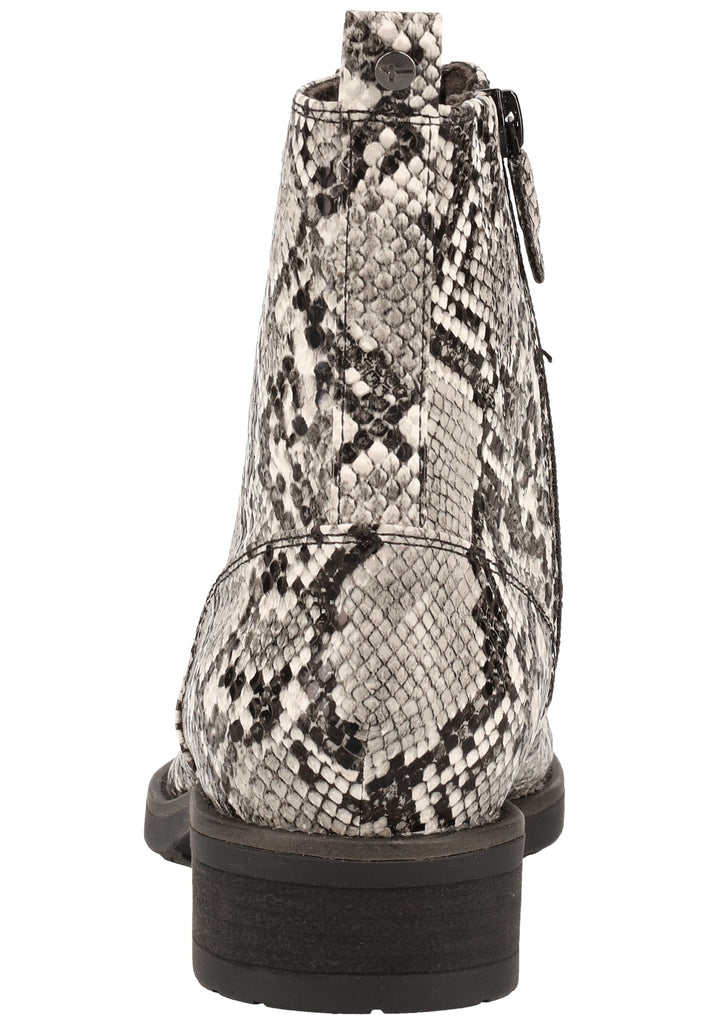 Tamaris Stiefelette Lederimitat Grau Warmfutter - surf4shoes