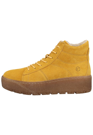 Tamaris Stiefelette Veloursleder Gelb Warmfutter - surf4shoes