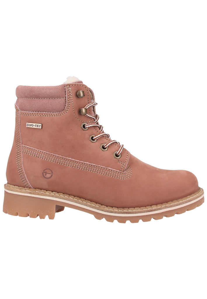 Tamaris Stiefelette Veloursleder Rose Warmfutter - surf4shoes