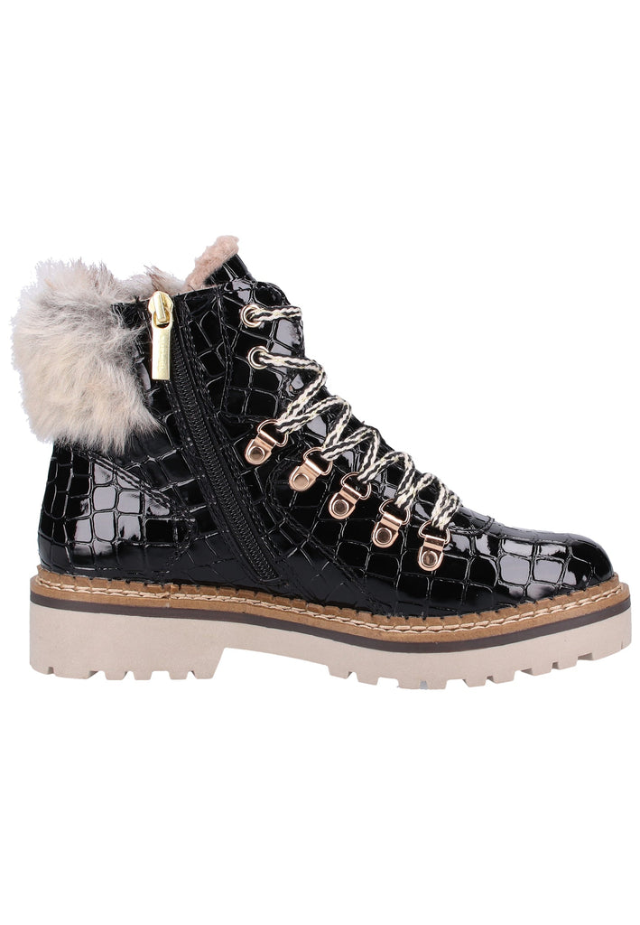 Tamaris Stiefelette Lederimitat/Textil Schwarz - surf4shoes