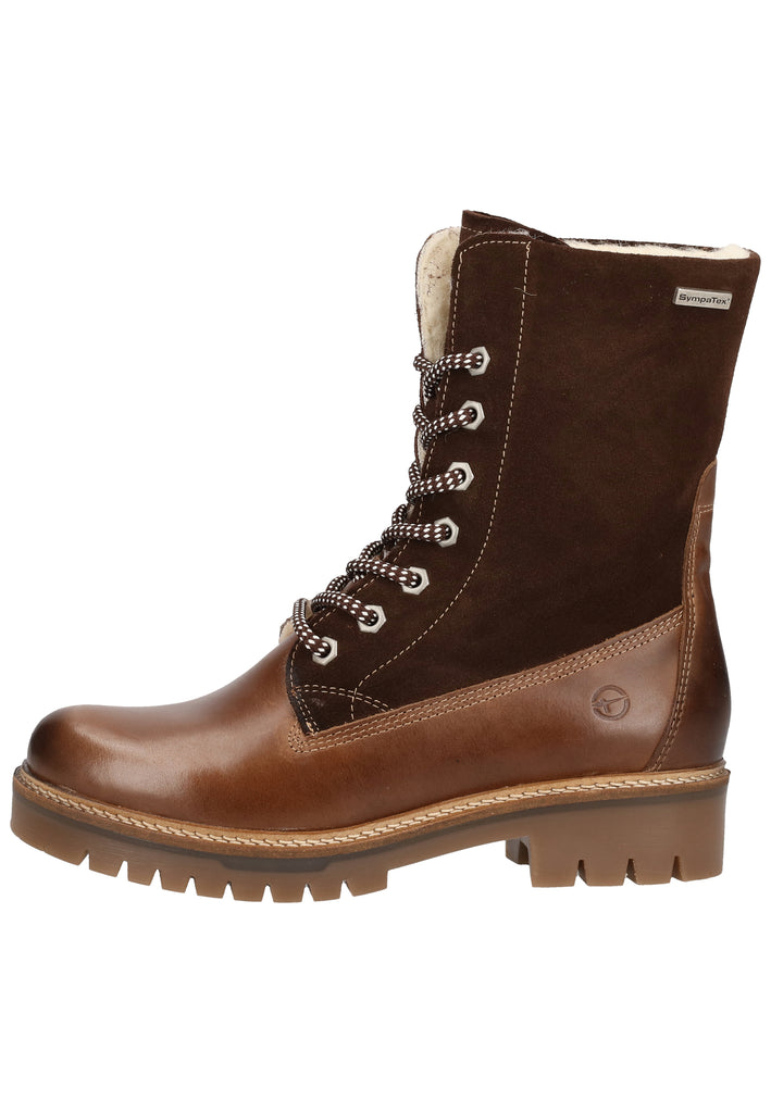 Tamaris Stiefelette Leder Mocca Warmfutter - surf4shoes