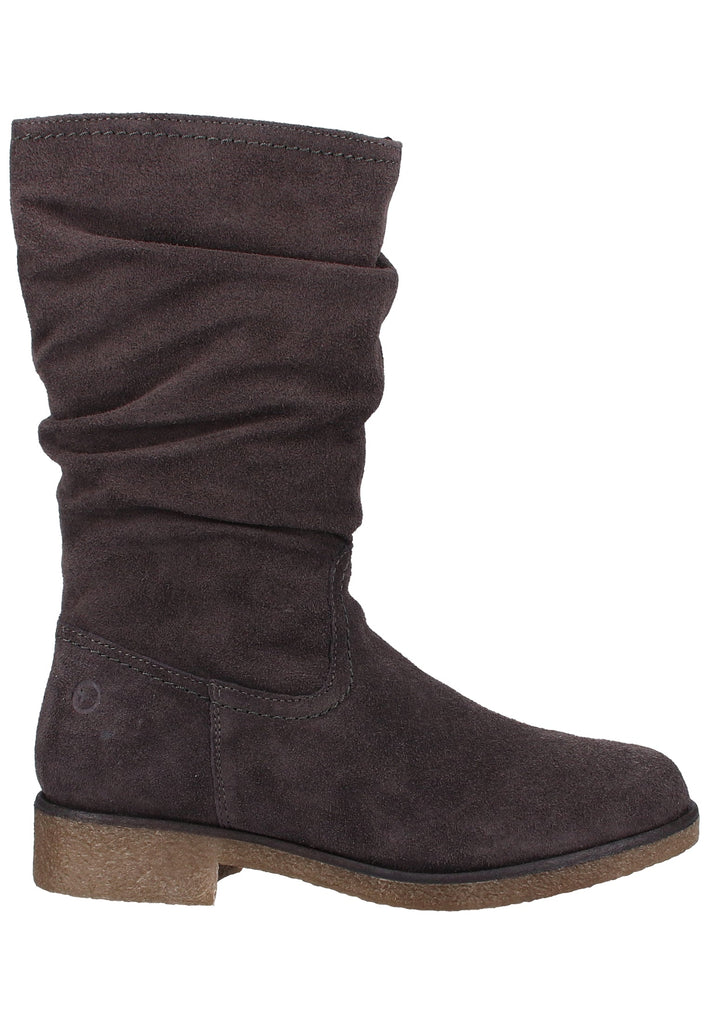 Tamaris Stiefelette Veloursleder Anthracite Warmfutter - surf4shoes