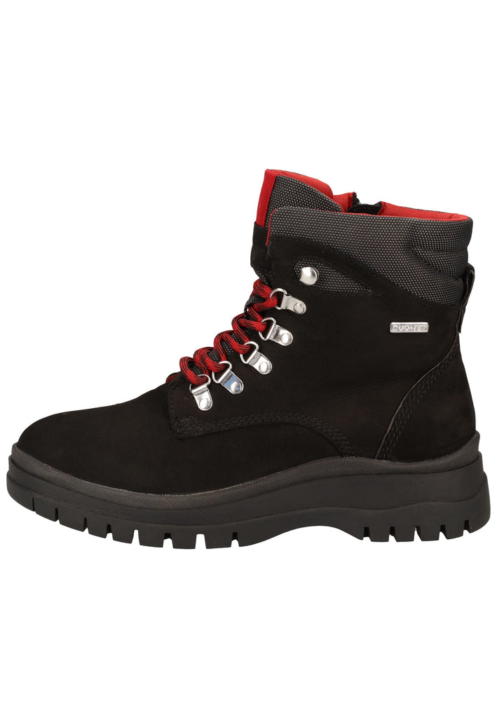 Tamaris Stiefelette Veloursleder/Textil Schwarz Warmfutter - surf4shoes