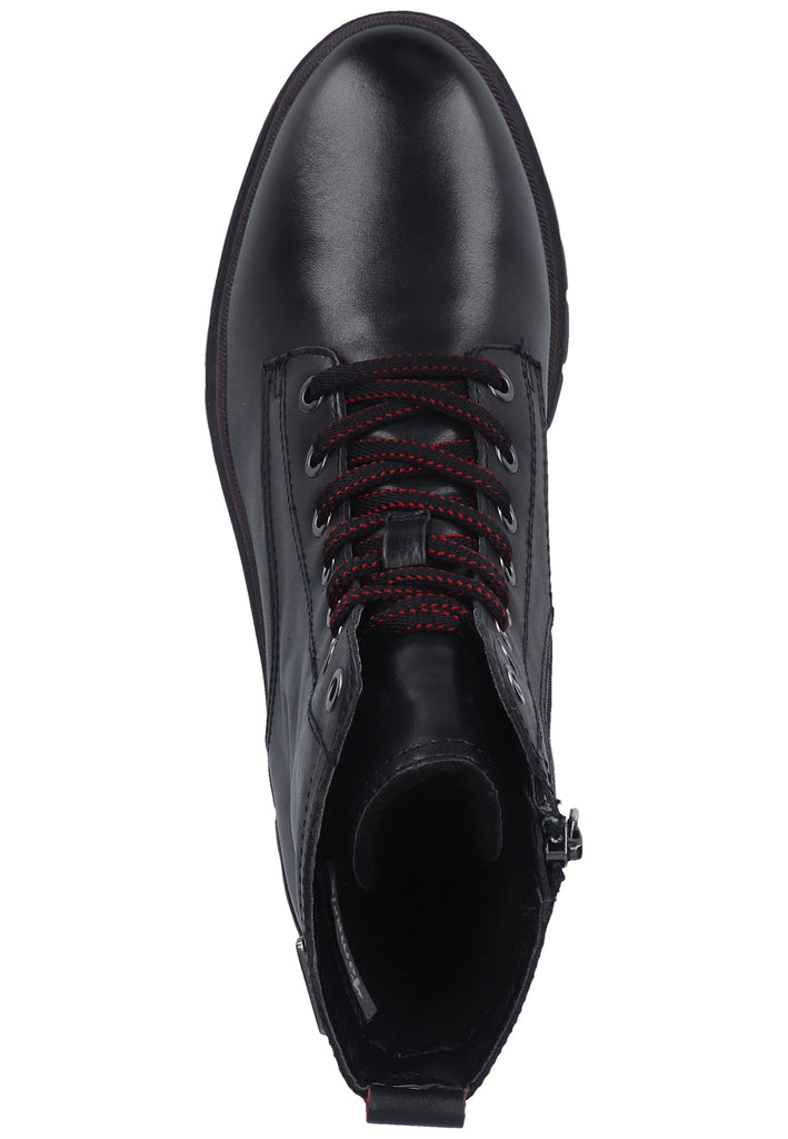 Tamaris Stiefelette Leder/Synthetik Schwarz Warmfutter - surf4shoes