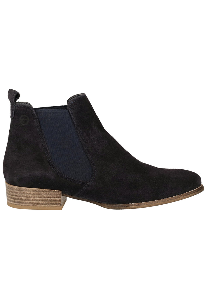 Tamaris Stiefelette Veloursleder Navy - surf4shoes