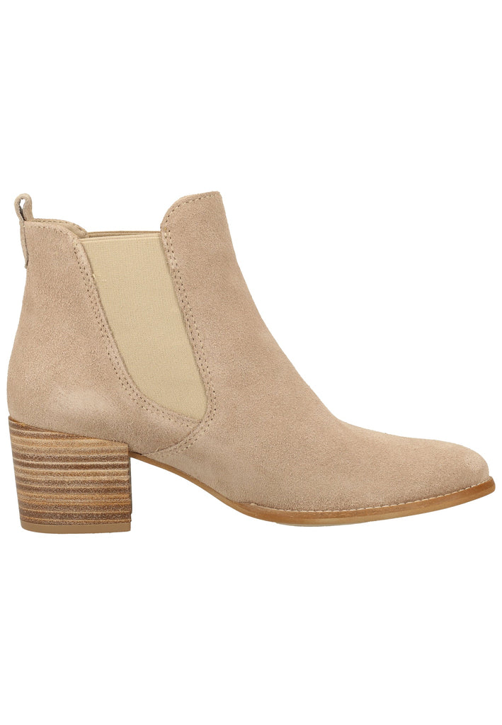 Tamaris Stiefelette Veloursleder Taupe - surf4shoes