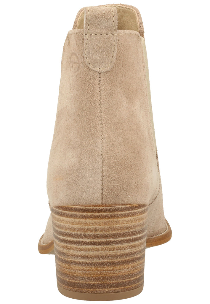Tamaris Stiefelette Veloursleder Taupe - surf4shoes